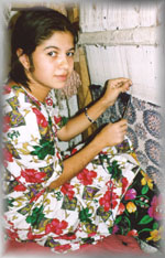Silk carpet worker: Samarkand